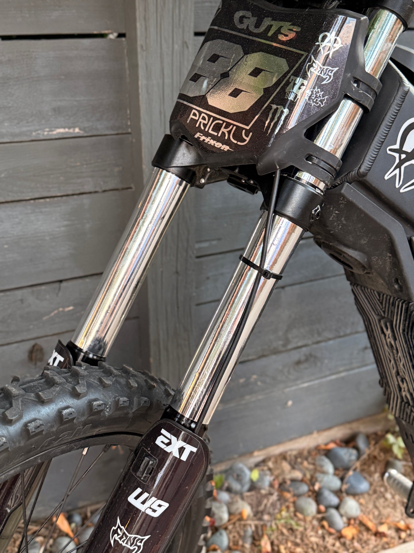 Talaria x3 chrome fork wraps